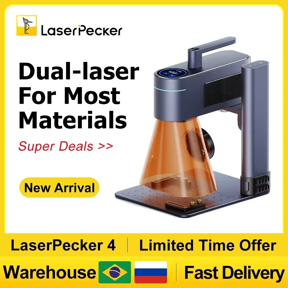 Laser Marking Machine - LASERPECKER 4 LP4 เลเซอร์สําหรับวัสดุทั้งหมด Dual Light