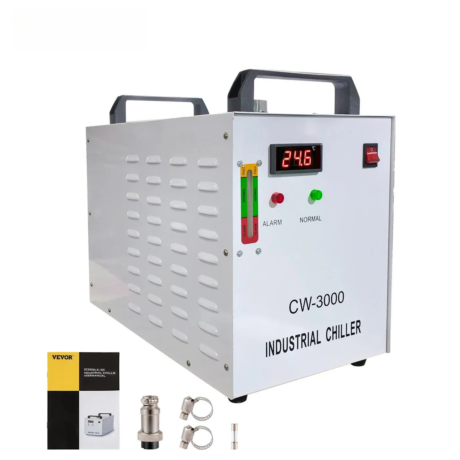 Industrial Laser Engraver - เครื่องแกะสลักเลเซอร์ CNC ระดับอุตสาหกรรม SIHAO CW-3000 พร้อมระบบระบายความร้อนด้วยน้ำสำหรับหลอดเลเซอร์โดยเฉพาะ