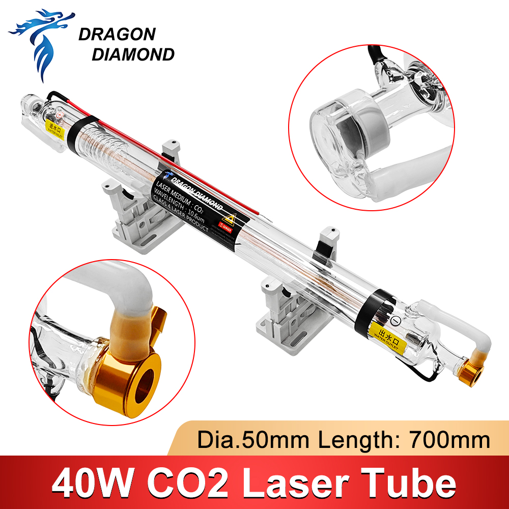 Industrial Laser Etching Machine - K40 Series 40W Co2หัวโลหะเส้นผ่าศูนย์กลางหลอดเลเซอร์50มม.ความยาว700มม.ท่อหลอดไฟสำหรับ DIY CO2เลเซอร์แกะสลักเครื่อง