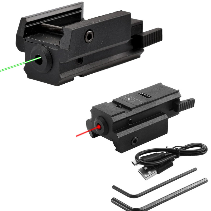 Industrial Laser Pointer - USB ชาร์จ Mini สีแดงสีเขียว Laser Sight