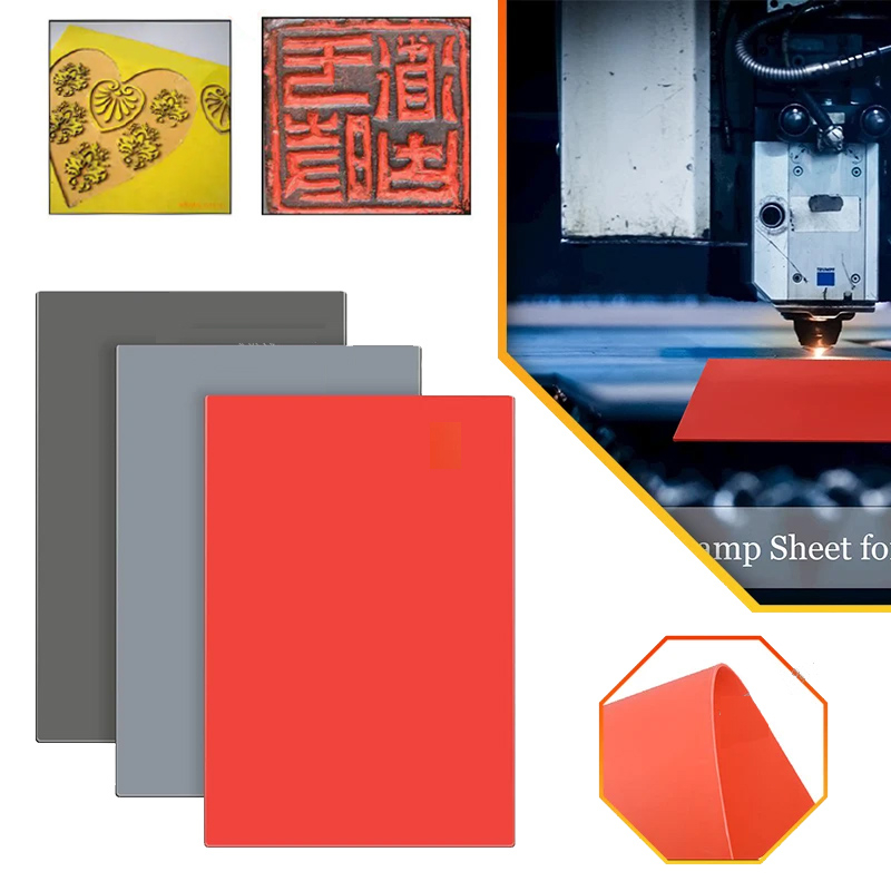 Industrial Laser Engraving Machine - A4 แผ่นยาง DIY เลเซอร์แกะสลักวัสดุ laserable ยางสําหรับแสตมป์