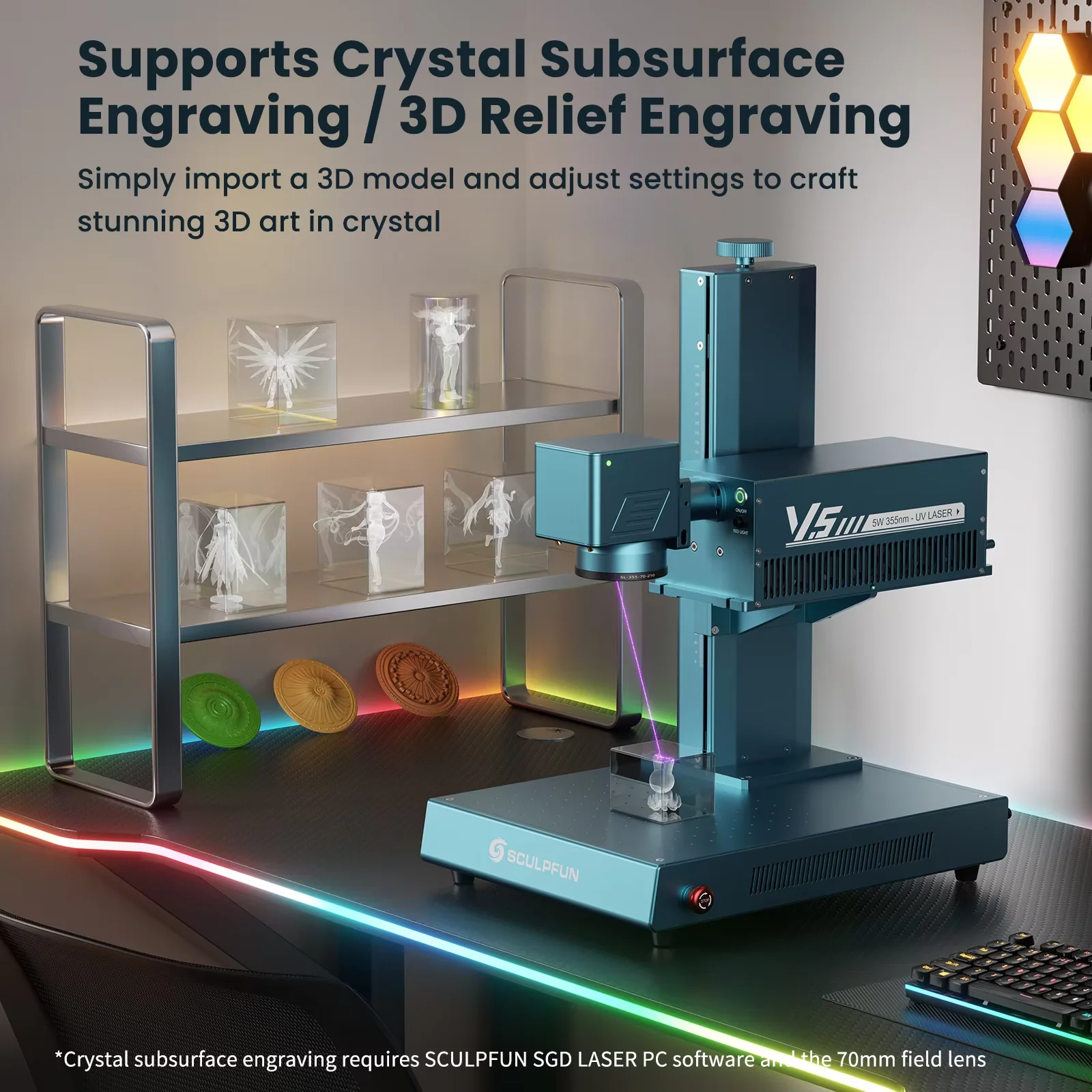 เครื่องแกะสลักเลเซอร์ UV SCULP - Industrial Laser Engraving Machine For Metal บทวิจารณ์และราคา