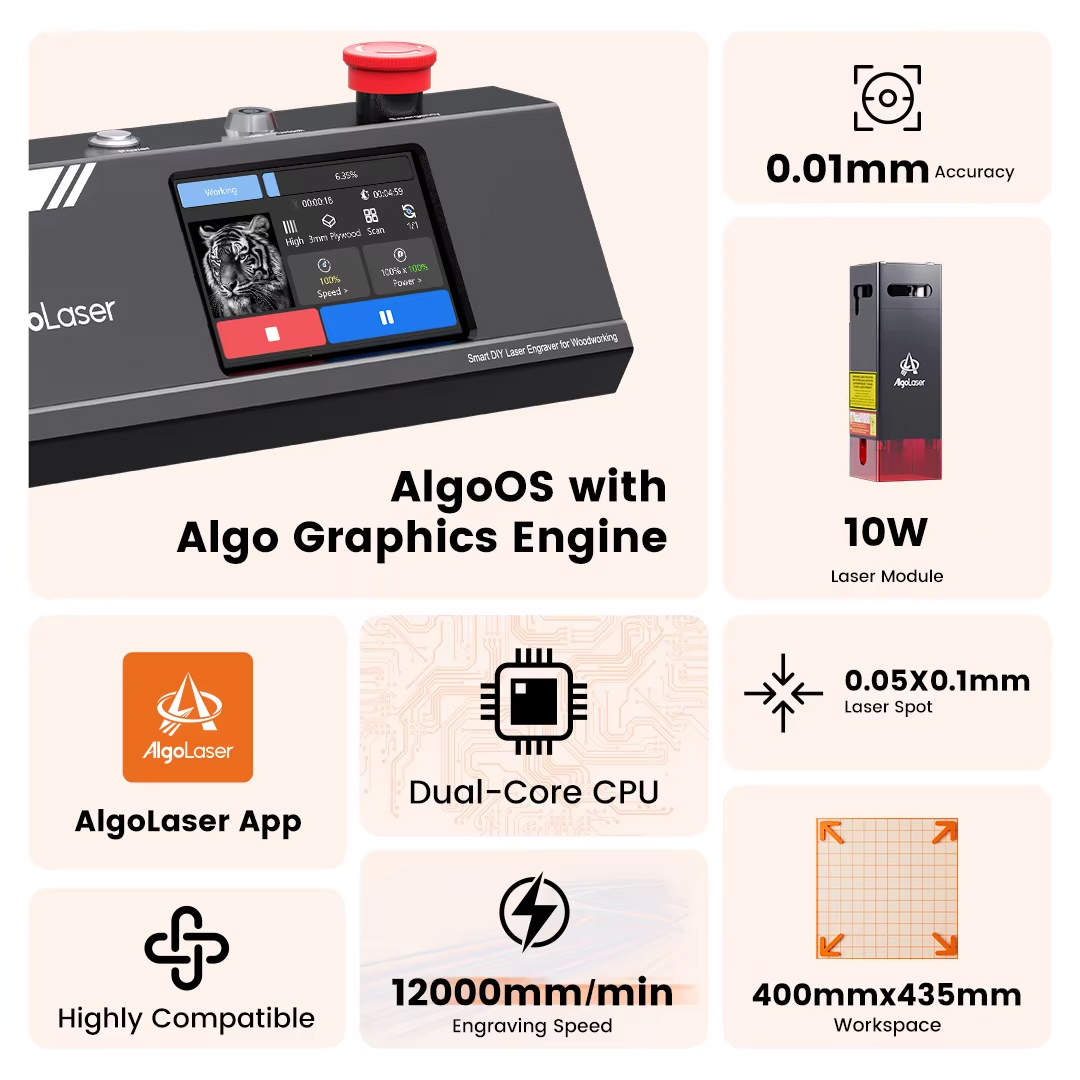 เครื่องแกะสลักเลเซอร์ CNC Algo - Industrial Laser Etching Machine บทวิจารณ์และราคา
