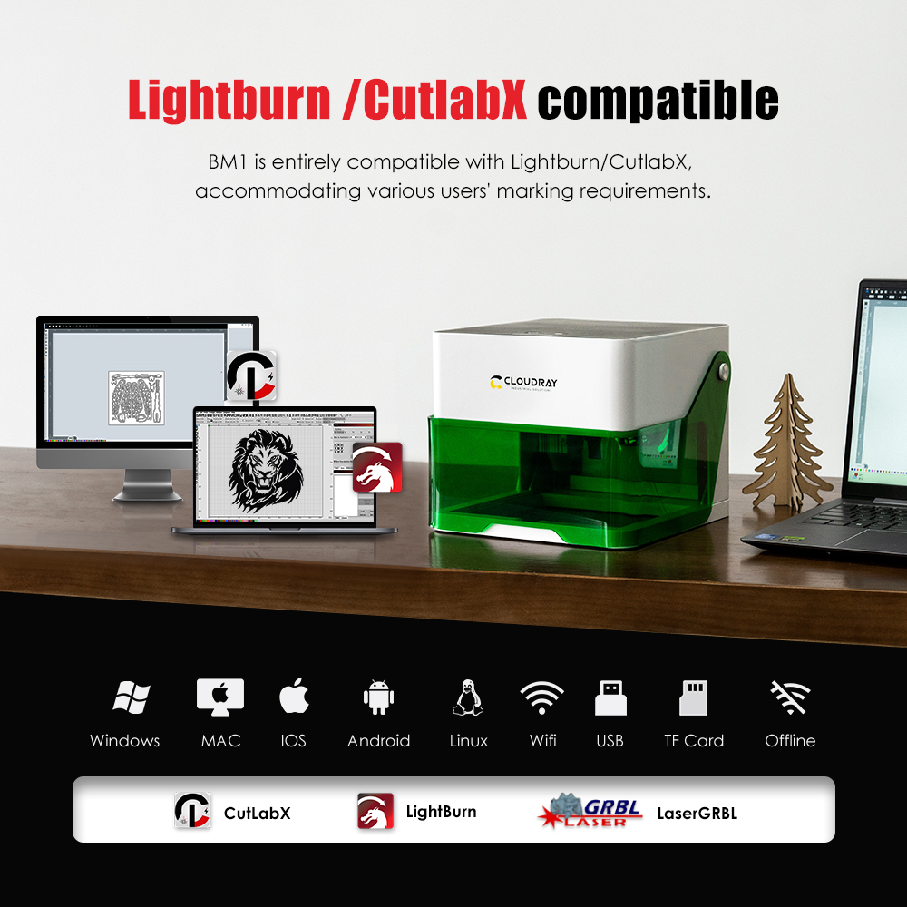 Cloudray 5000mw CNC มินิเลเซอร - Industrial Laser Engraving Machine บทวิจารณ์และราคา