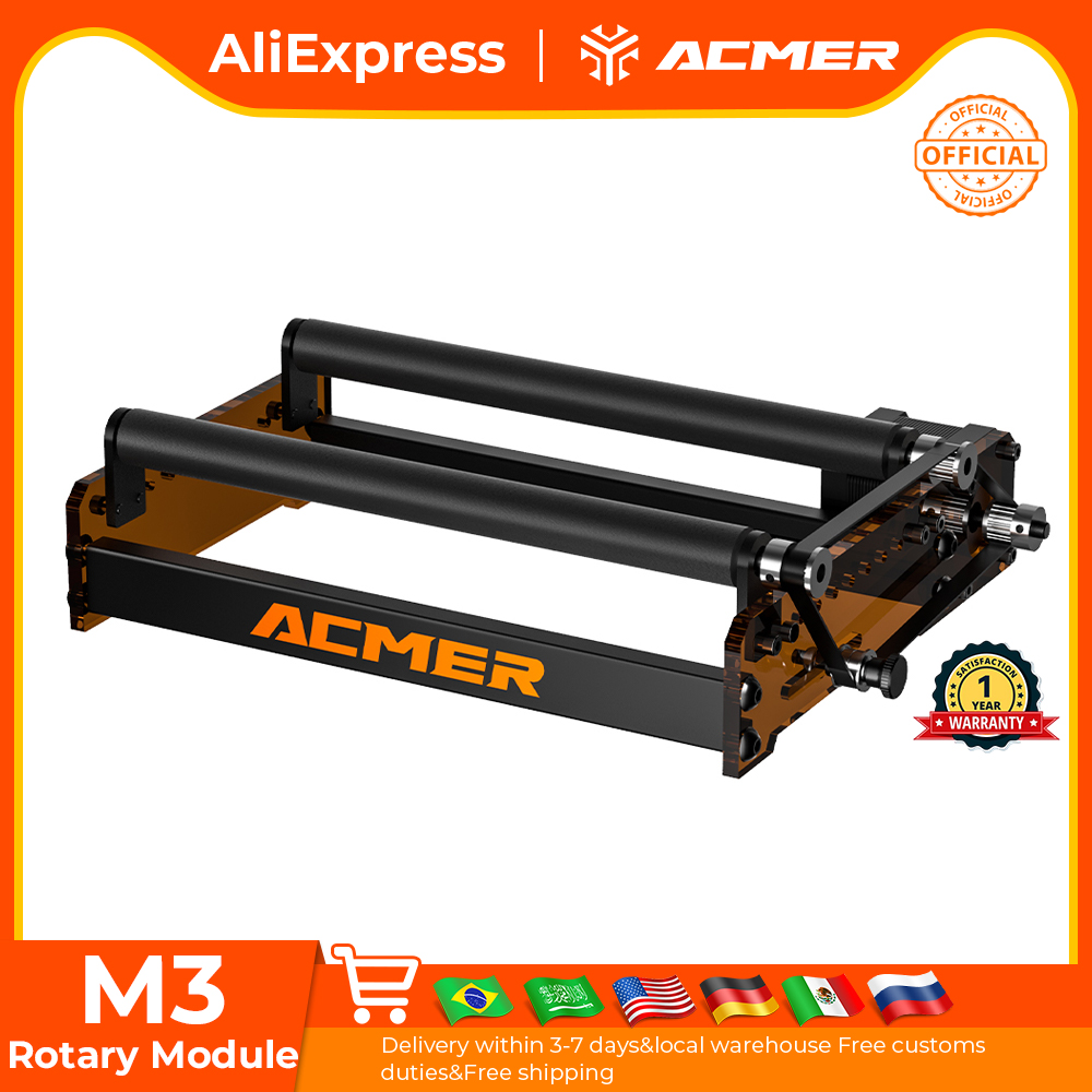 ACMER M3 เลเซอร์โรตารีลูกกลิ้ง - Industrial Laser Engraving Machine บทวิจารณ์และราคา