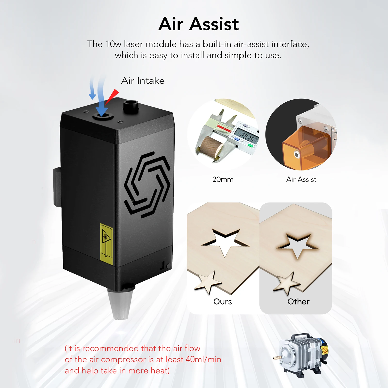 ORTUR LU2-10A 10W ความแม่นยําส - Industrial Laser Engraving Machine บทวิจารณ์และราคา